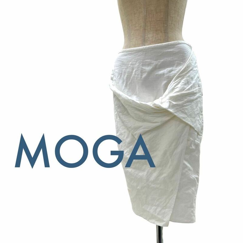 a271N MOGA モガ タイトスカート ホワイト size2 綺麗め 普段使い