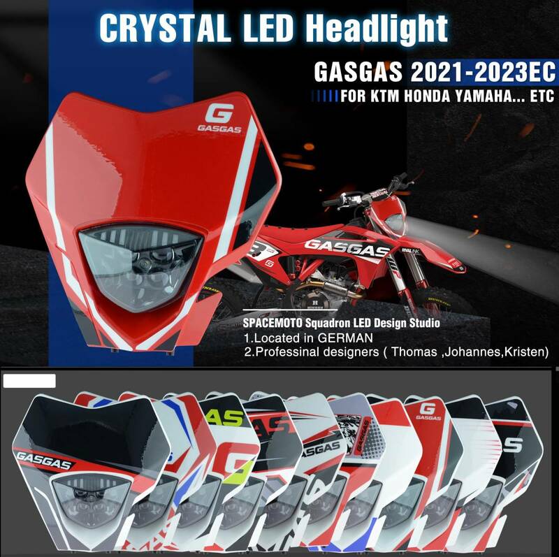 ■ 新 カラー カスタム 4タイプ 汎用 社外 KTM クリスタル LED ヘッドライト ■ ヘッドランプ gasgas 2021-2023 2021 2022 2023 C864