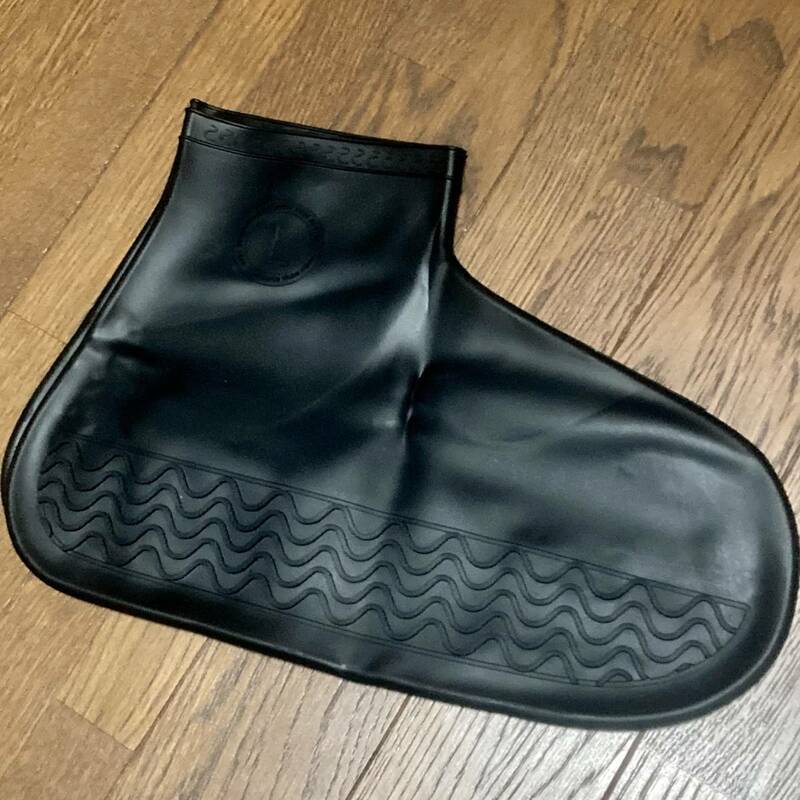 ■防水 レインシューズカバー ウォータープルーフ 黒 L 30cm 長靴 ブーツ 新品 即決