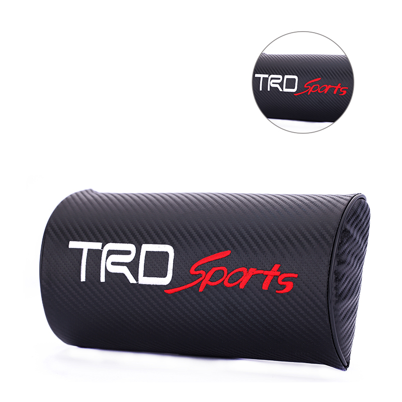 (即決)TRD Sport カーボン調 ネックパッド 刺繍ロゴ 2個セット