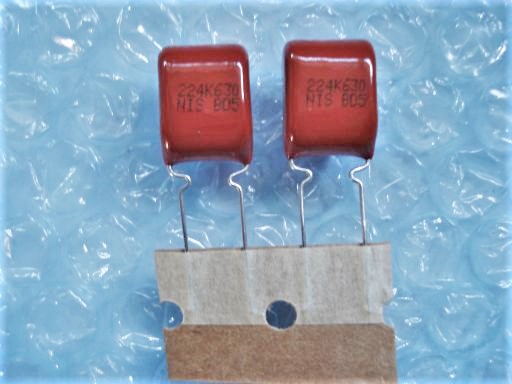 B0003　日精電機　NISSEI　フィルムコンデンサ　0.22μF±10%　630V　２個セット