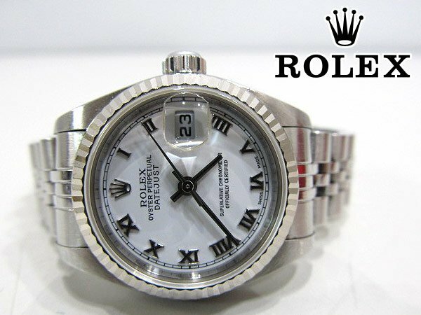 第二通販　美品　ロレックス　７９１７４　Ｋ番　ホワイトローマ　腕時計