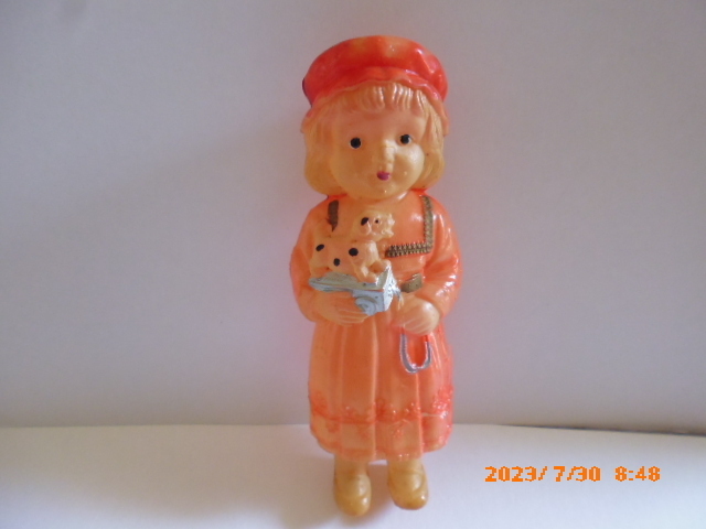 骨董　セルロイド人形　Antique Celluloid Doll 15cm大　古いので傷んできました、