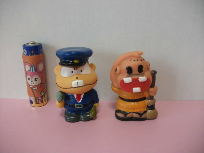 天才バカボン　フィギュア　人形　本官さん　お巡りさん　レレレのおじさん　2個セット　マスコット　キャラクター　コレクション　レア