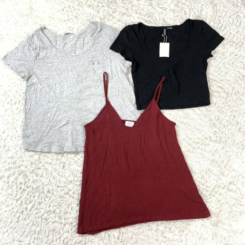 3点セット ZARA ザラ H&M エイチアンドエム シャツ M YA3566