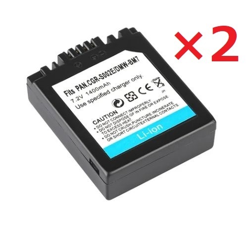 送料無料 2個セット パナソニック DMW-BM7 CGA-S002 バッテリー 1400mAh Lumix DMC-FZ2 Lumix DMC-FZ20 互換品