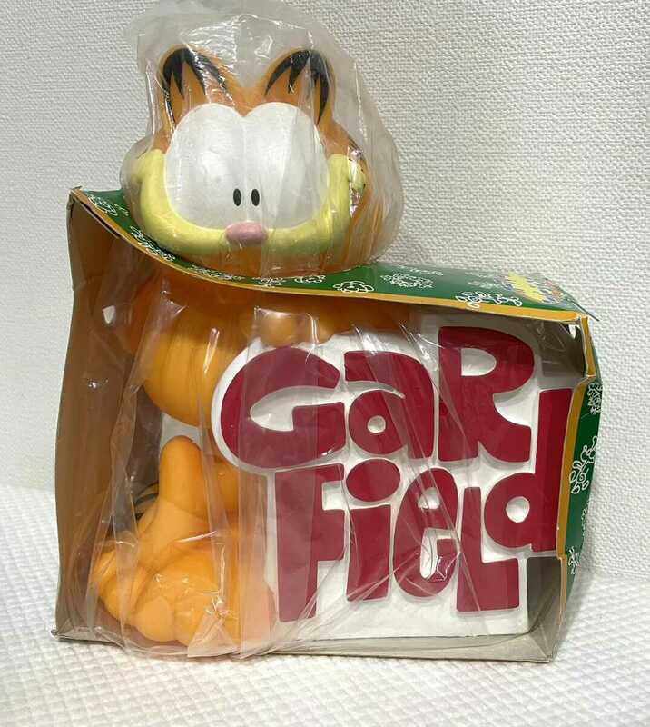 【ガーフィールド】Garfield スーパージャンボバンク セガ 未使用品 高さ約23cm 貯金箱/ソフビ フィギュア デッドストック アンティーク PW