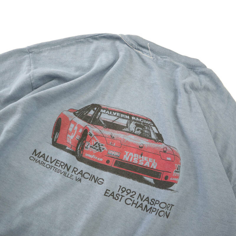 ビンテージ ～90s malvern racing 両面 プリント ポケット Tシャツ vintage pocket tee 車 バイカー ハーレー 企業物 harley davidson