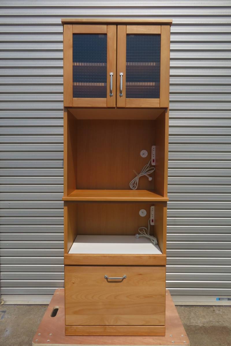 【愛知近郊・配送可】 キッチンボード 家電ボード 幅60.3cm×奥行42cm×高さ180.5cm ハイタイプ キッチン収納 食器棚 キッチンラック