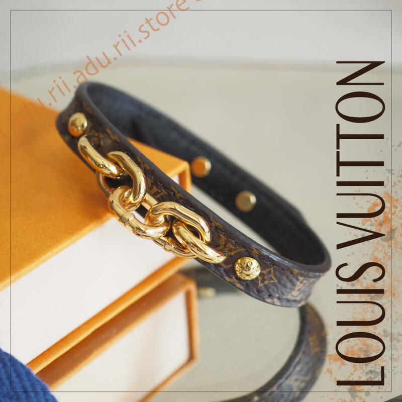 極美品★ ルイヴィトン LOUIS VUITTON ツイストザチェーン ブレスレット モノグラムキャンバス M6529 19サイズ アクセサリー ジュエリー