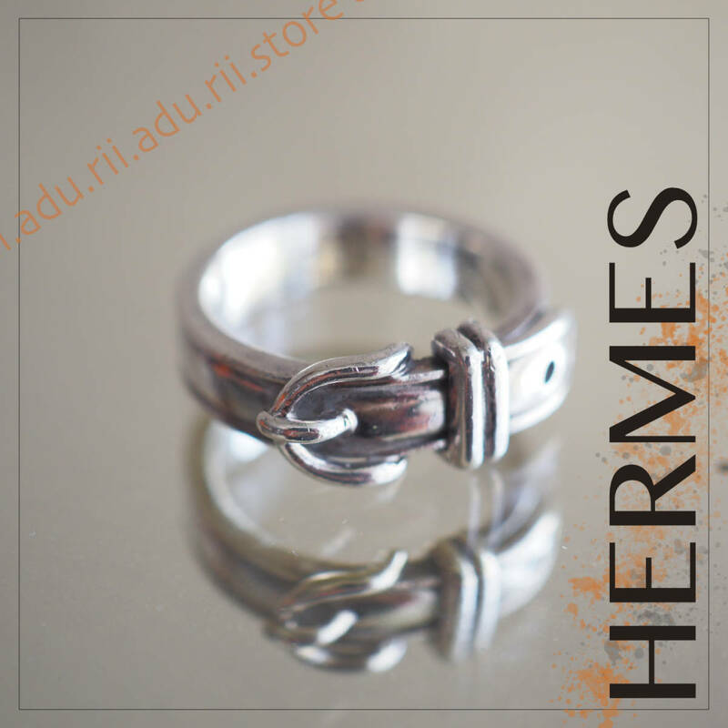 良品★ エルメス HERMES サンチュールリング 指輪 シルバー SV952 ベルト バックル ジュエリー アクセサリー ブランド