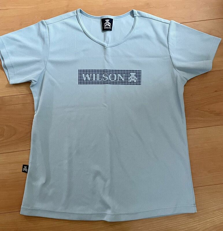 ウィルソン Tシャツ トップス スポーツウェア テニス レディースS Mサイズ wilson 水色　半袖　ポリエステル