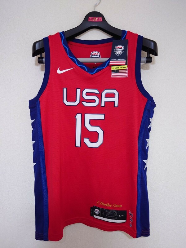 アメリカ代表 バスケットボール ユニフォーム Mサイズ ワールドカップ オリンピック ウェア シャツ 赤 レッド NIKE ナイキ ジャージ