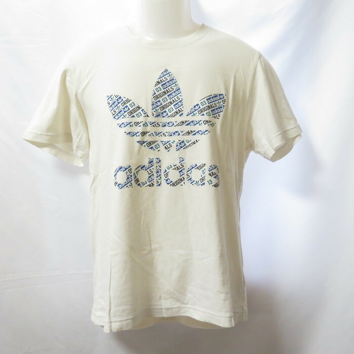 古着 メンズL adidas originals/アディダス オリジナルス Tシャツ 半袖 トレフォイルロゴ スポーツMIX カジュアル ホワイト AO0560