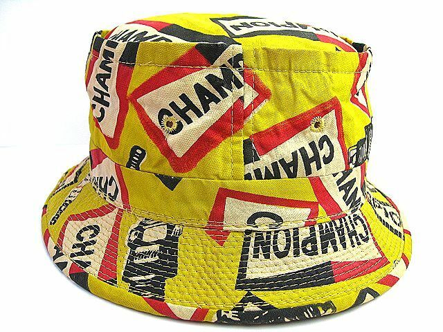 1970’s CHAMPION チャンピオン スパーク プラグ ビンテージ HAT 総柄 検 BELL 500TX BUCO ハーレー インディアン ナックル パン ショベル