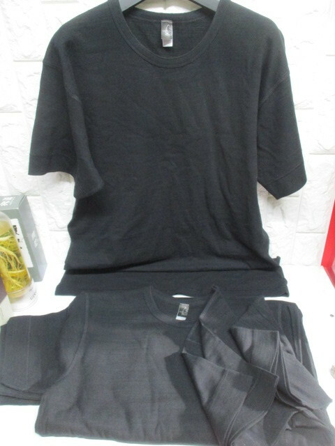 D987/未使用 Sサイズ 5枚セット 黒 ブラック 半袖 Tシャツ まとめ売り ユニセックス