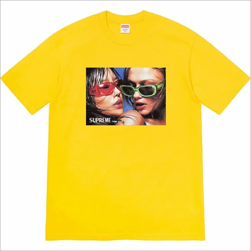送料無料 M 黄色 Supreme Eyewear Tee Yellow 23SS シュプリーム アイウェア Tシャツ サングラス イエロー Box Logo ステッカー 新品