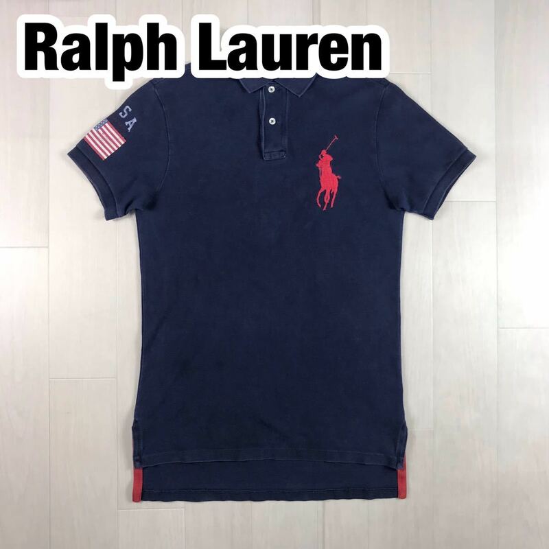 Ralph Lauren ラルフローレン 半袖ポロシャツ S ネイビー ビッグポニー