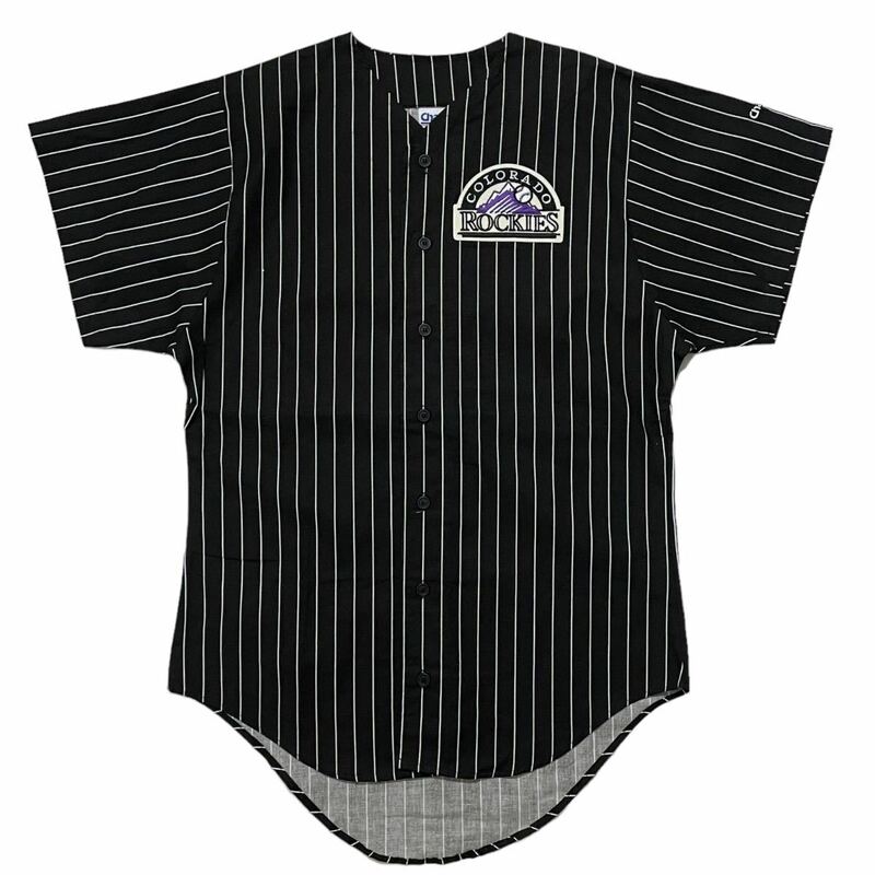 古着 USA製 MLB chaik line Colorado Rockies コロラド・ロッキーズ ベースボールシャツ