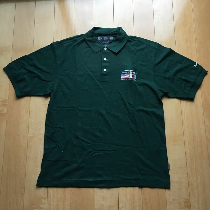 レア 横田基地 NIKE Samurai Country Yokota AB Japan ポロシャツ GOLF 540-1-31 メンズ M グリーン