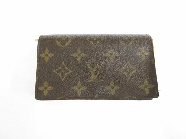 [即日発送]★良品★ LOUIS VUITTON モノグラム ポルトフォイユ・トレゾール M61736 二つ折り財布 キャンバス レザー ブラウン 刻印あり 331