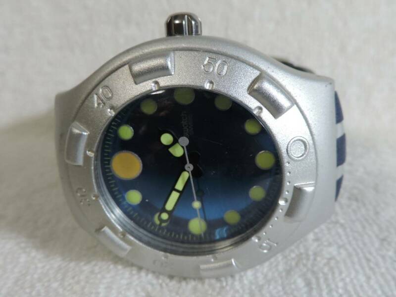【値下げ交渉可】電池交換済み・可動品 スウォッチ スキューバメンズ腕時計・WATCH 1997 SCUBA 200 