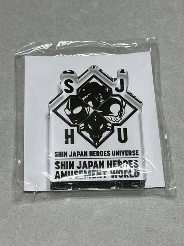 SHIN JAPAN HEROES AMUSEMENT WORLD ロゴアクリルオブジェ S.J.H.U.エンブレム アクスタ シン仮面ライダー ゴジラ ウルトラマン エヴァ
