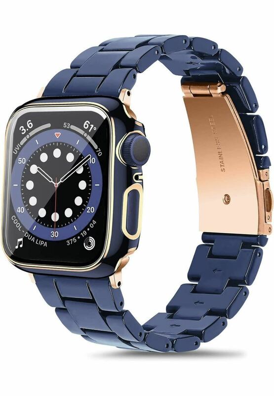 Apple Watch バンド 樹脂バンド アップル ウォッチ バンド apple Watch 一体型 ケース付き 42mmケース42/44/45/49mmバンド共通