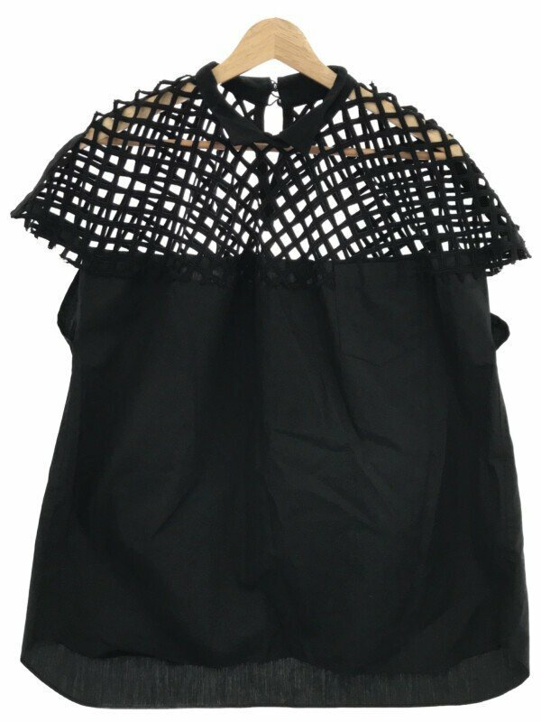sacai サカイ 20SS mesh blouse ブロックレースブラウス ブラック サイズ：3
