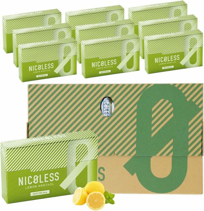 レモンメンソール NICOLESS ニコレス レモンメンソール 1カートン(10箱入り) 茶葉 ヒートスティック ニコチンなし 減