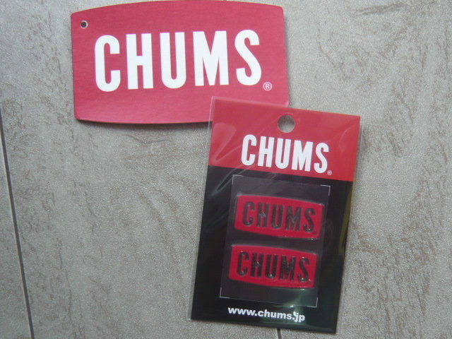 Sticker Chums Logo Emboss ステッカー Red 新品 CH62-1125 日本製