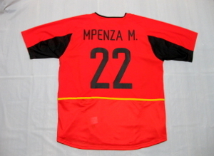 正規品 NIKE サッカー ベルギー代表 22番 ムペンザ ユニフォーム Mbo MPENZA オフィシャル ナイキ ユニホーム W杯 ワールドカップ Belgium
