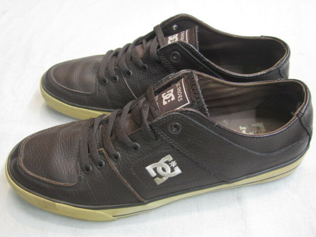 DC SHOE 90`s レザースニーカー 茶 １０1/2