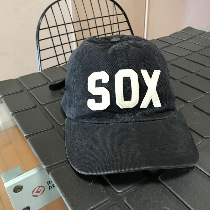 希少/レア【SOX】ホワイトソックス　ヴィンテージ　ベースボールキャップ　野球帽 男女兼用 Made in The U.S.A BLACK/黒