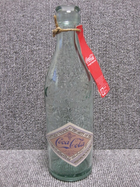 2 Coca-Cola コカコーラ ビン 瓶 ストレートサイドボトル ダイヤモンドステッカー ヴィンテージデザイン 1900年代 復刻 記念 グラス タグ付