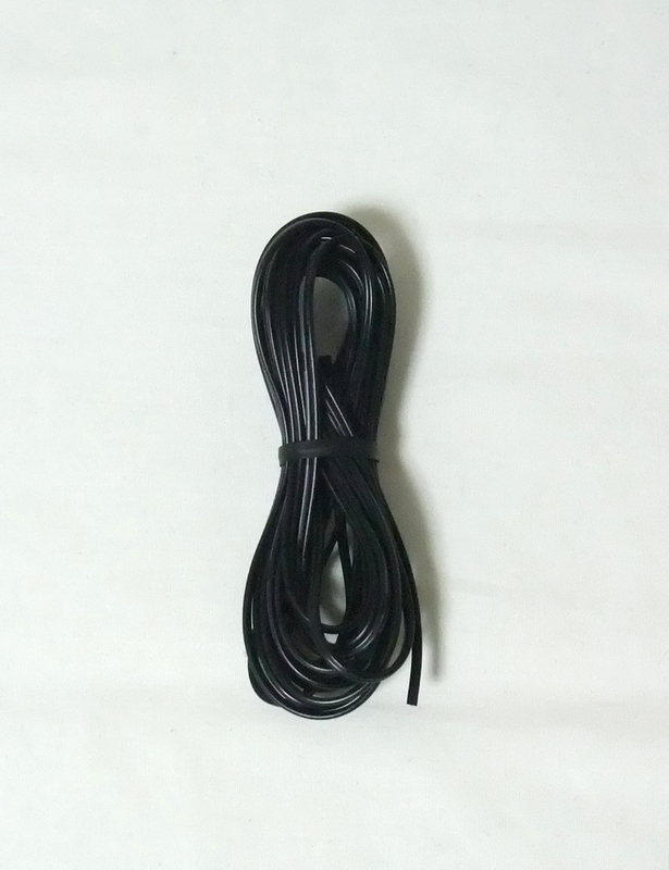 ビニル絶縁電線AWG24 黒-黒2列 平行電線3m（極性識別可能、新品）