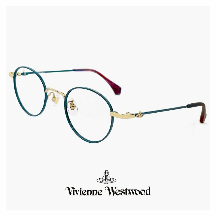 新品 ヴィヴィアン ウエストウッド メガネ 40-0002 c01 45mm レディース 小さめ Vivienne Westwood ラウンド ボストン アジアンフィット