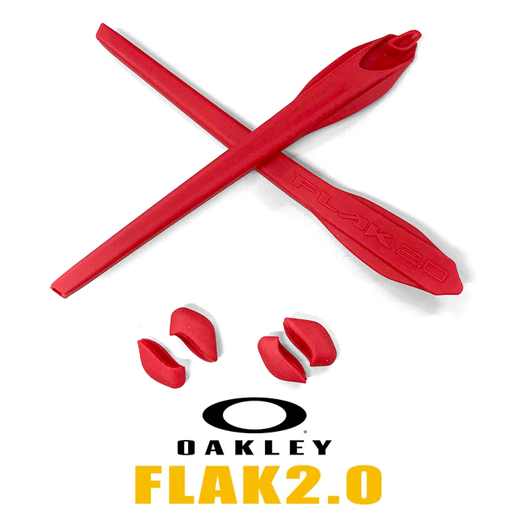 新品 オークリー ノーズパッド イヤーソック パーツ 101-446-003 レッド フラック2.0 Flak2.0 対応モデル フラックジャケット 2.0 OAKLEY