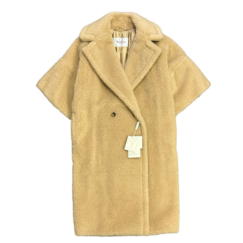 新品 サイズ36 MAX MARA PRIMO Teddy coat ショートスリーブ テディ コート マックスマラーラ オーバーサイズ テディ コート