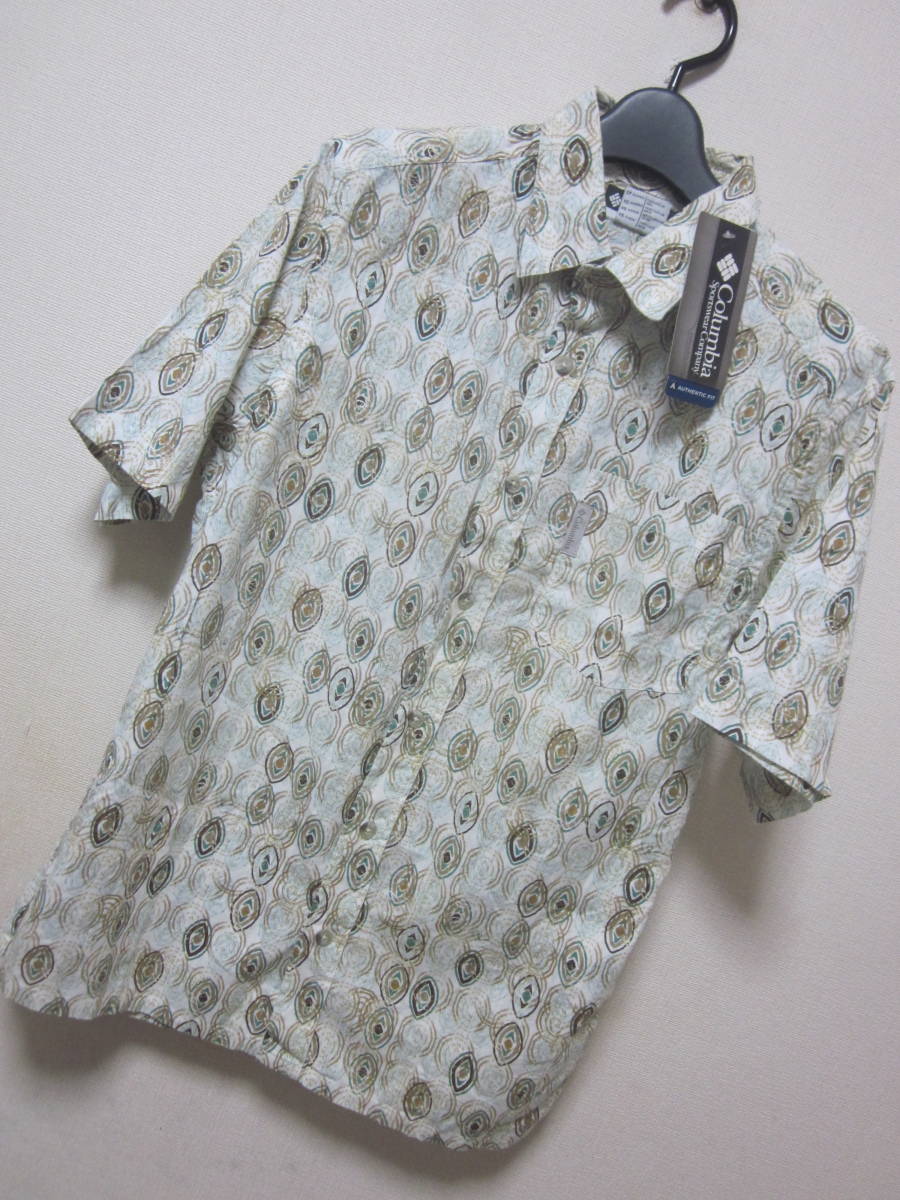 ■【Columbia】■【コロンビア】■【半袖　シャツ】■【未使用　タグ付き】■【サイズ　メンズ　XS】■【総柄】■【送料２３０円】■