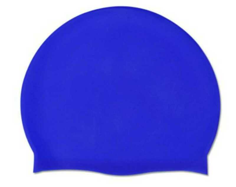水泳帽 シリコンスイムキャップ　ブルー