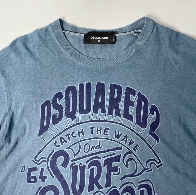 DSQUARED2 ディースクエアード SURF ロゴ Tシャツ インディゴ