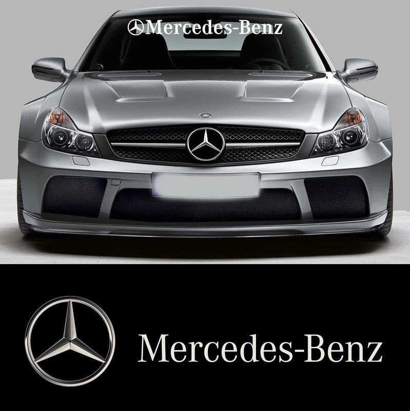 35インチ Mercedes Benz メルセデスベンツ AMG ウインドシールド デカール ステッカー ホワイト 白 90cm go PETRONAS ペトロナス