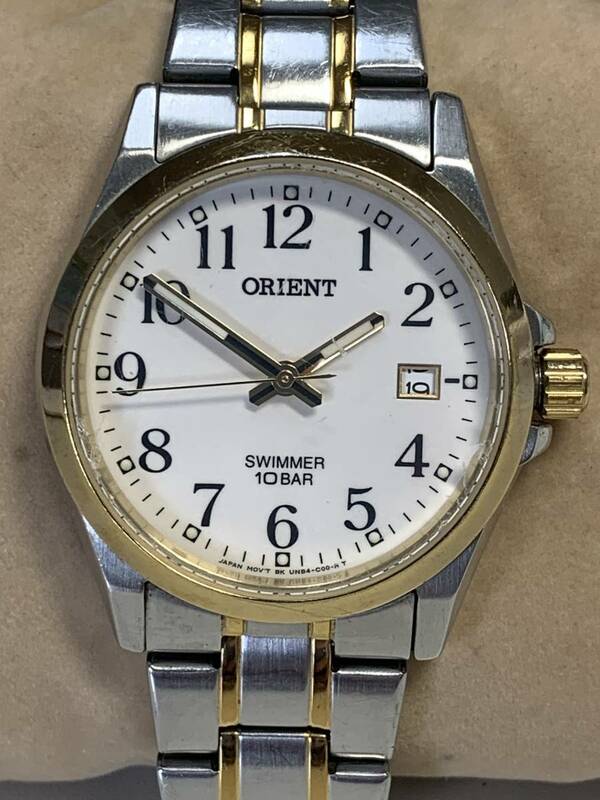 Ｂ460　メンズ腕時計　ORIENT/オリエント　SWIMMER 100BAR/スイマー　UNB4-B0-C クォーツ　デイト　3針