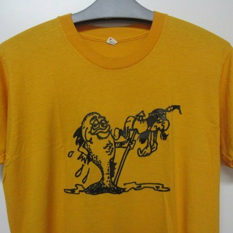 80s アメリカ製　Tシャツ L 黄色　インディアン　スクリーンスターズ　ヴィンテージ　アメカジ古着　aa500