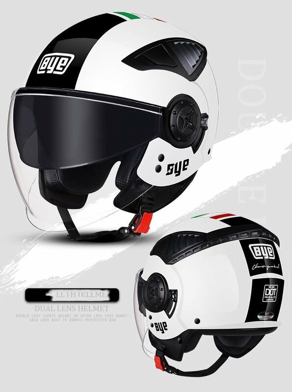 即決# バイクヘルメットジェッ レディース ハーフヘルメット トジェットヘルメット サイズ55-60CMメンズ ダブルシールド