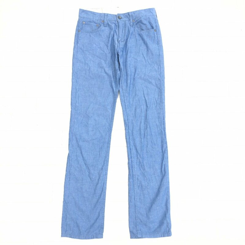 Levi’s リーバイス 511 スリムフィット シャンブレー パンツ 29 青系 ブルー系 国内正規品 メンズ 紳士