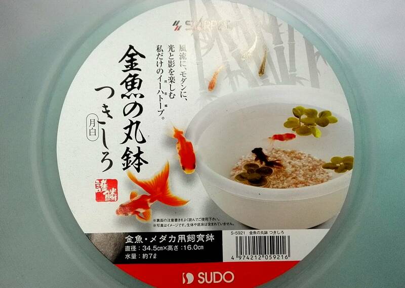 OASISAQUA在庫売り切りSDメダカ、金魚用丸鉢　つきしろ　二個セット新品