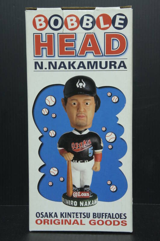 【近鉄バファローズ】中村　紀洋選手 なかむら　のりひろ　人形 置物 BOBBLE HEAD コレクション N.NAKAMURA