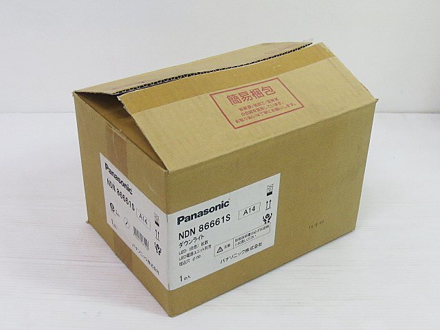 ∞【未使用】Panasonic パナソニック LED ダウンライト NDN86661S 2016年製 DL750形 φ150 一般光色 白色 拡散 埋込 □H8